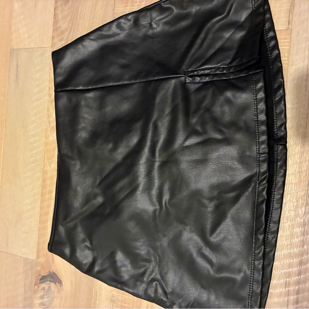 Altar'd State Black Faux Leather Skirt